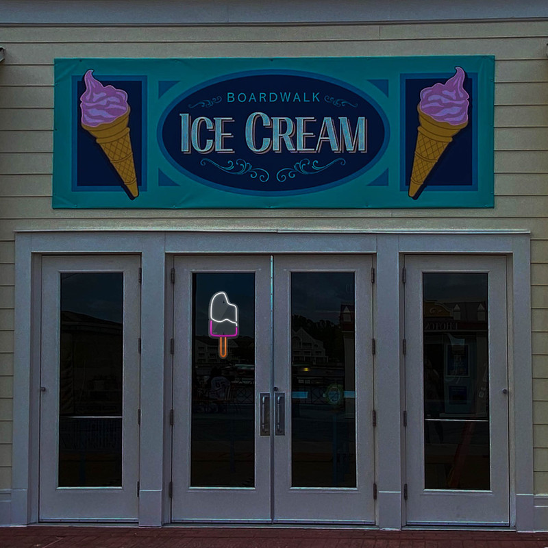 چراغ دیواری نئون دیزاین طرح Ice-Cream-2_MLC