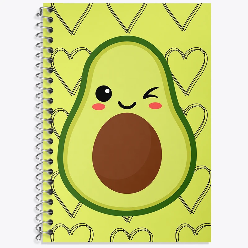 دفتر لغت 50 برگ خندالو طرح آووکادو بامزه کد N1901