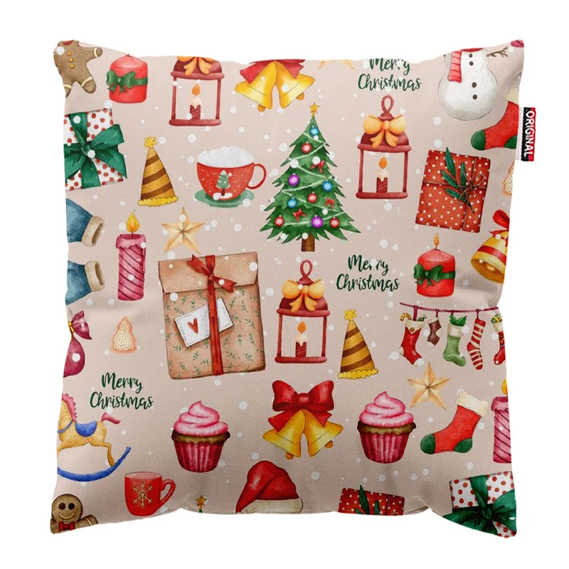 کوسن پاد آفرین طرح کریسمس کد 2676 سایز 30*30 سانتی متر