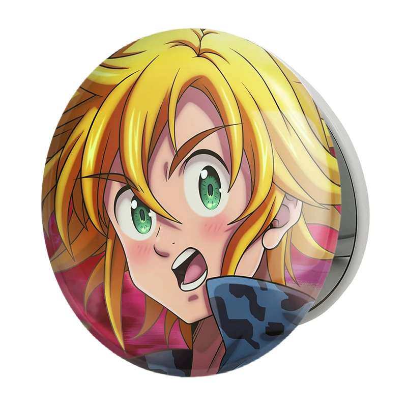 آینه جیبی خندالو طرح ملیوداس انیمه هفت گناه کبیره مدل تاشو کد 17529 