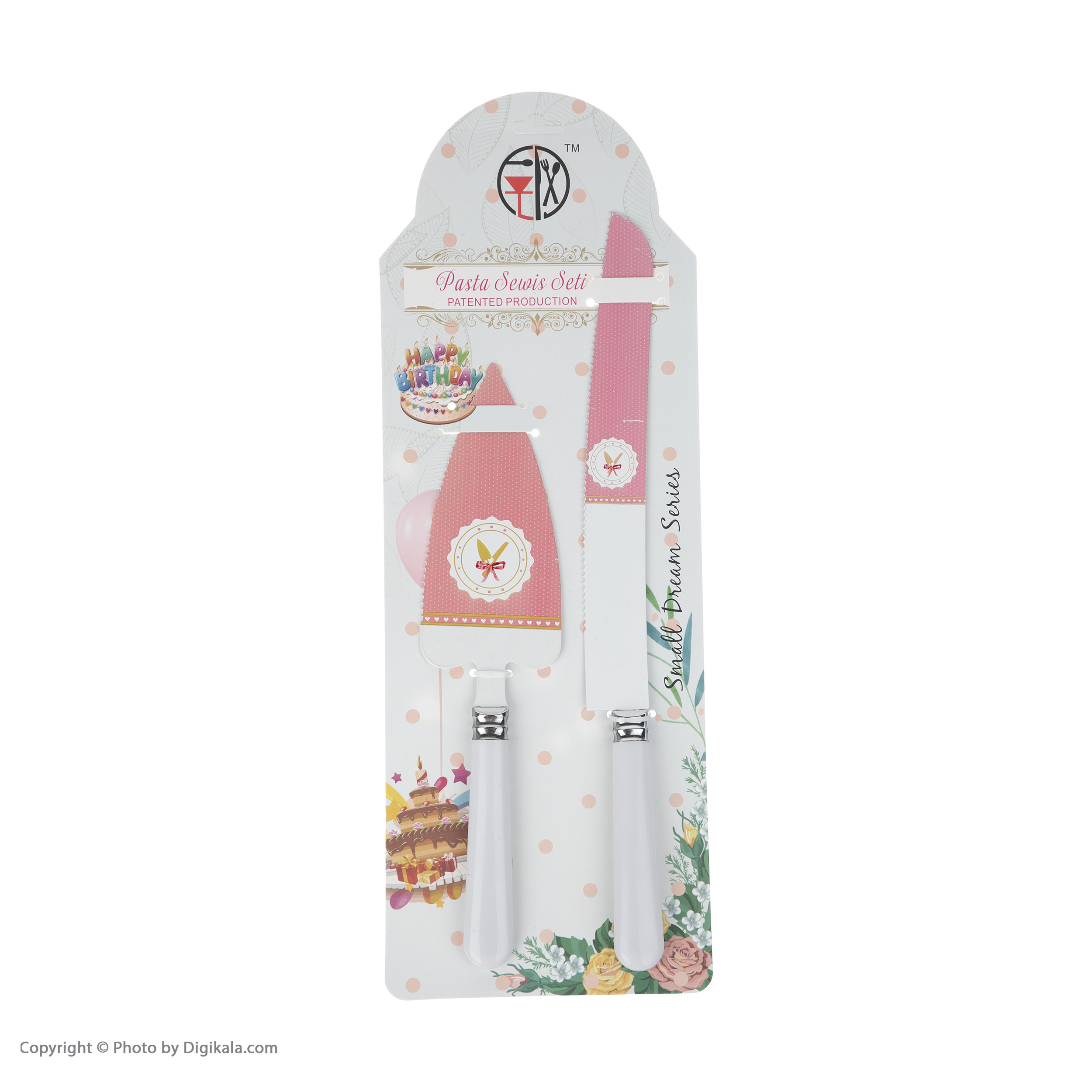 ست کارد و کفگیر سرو کیک مدل پنکیک کد M012