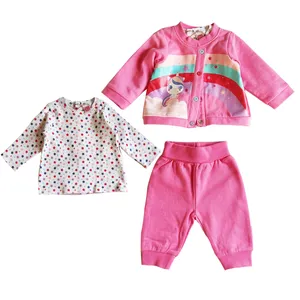 ست 3 تکه لباس نوزادی دخترانه توک توک مدل لوپیل