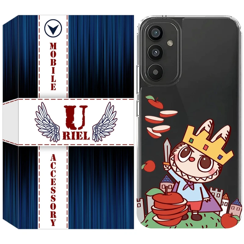 کاور یوریل قاب مدل Clear کد 115 طرح لبوبو Labubu مناسب برای گوشی موبایل سامسونگ Galaxy A14