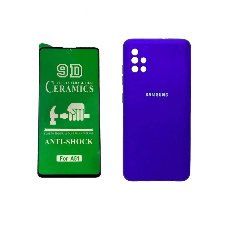 کاور طرح سیلیکنی کد sil138 مناسب برای گوشی موبایل سامسونگ galaxy A51 به همراه صفحه نمایش