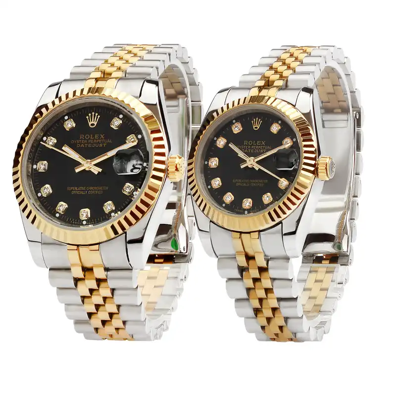 ست ساعت مچی عقربه ای زنانه و مردانه  مدل دیت جاست کد WS-22