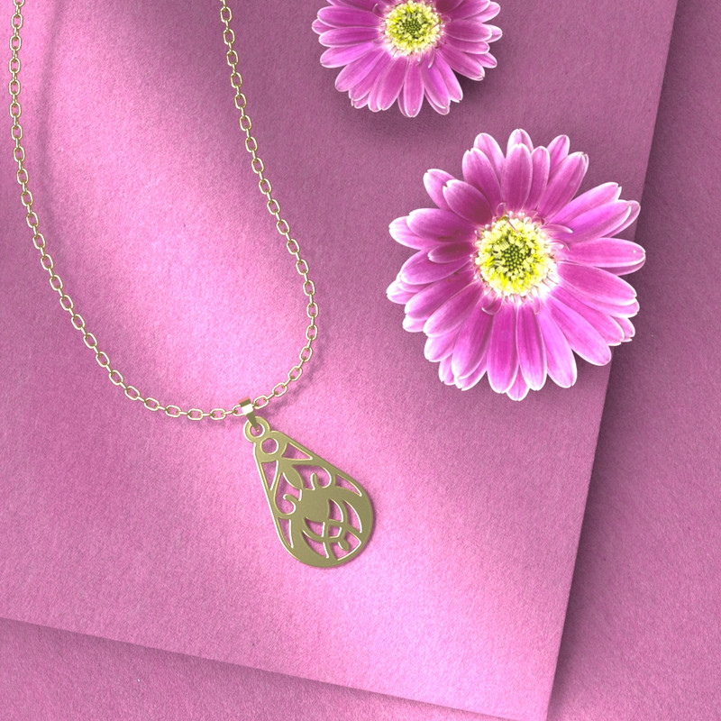 گردنبند طلا 18 عیار زنانه مدوپد مدل هندسی کد U2-1-1260 گردنبند طلا 18 عیار زنانه مدوپد مدل هندسی کد U2-1-1260