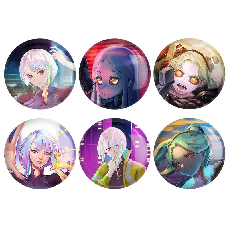 مگنت خندالو طرح انیمه سایبرپانک Cyberpunk کد 1499A مجموعه 6 عددی