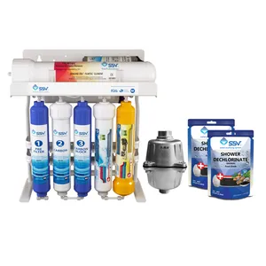 دستگاه تصفیه کننده آب اس اس وی مدل pureline x700 به همراه فیلتر دوش و شارژ یدک حجم 140 گرم مجموعه 2 عددی