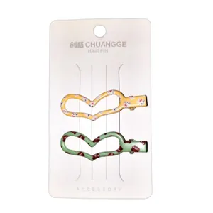 گیره مو دخترانه مدل قلب مجموعه 2 عددی