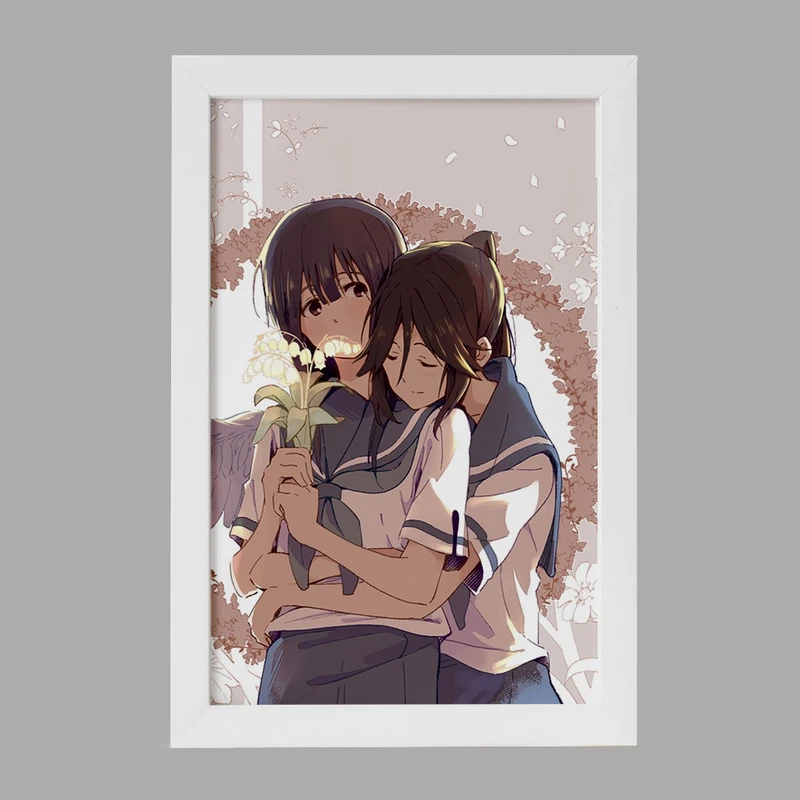 تابلو خندالو مدل کاساکی و میزور انیمه لیز و پرنده آبی کد 23819