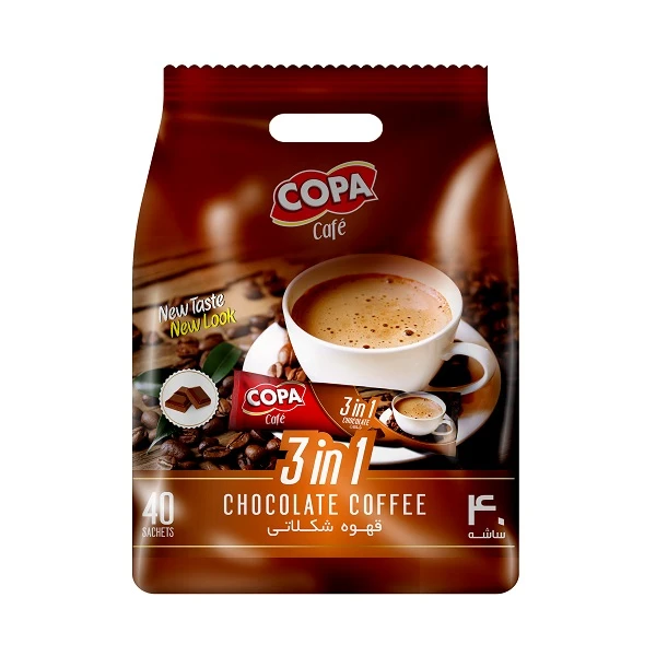کافی میکس شکلاتی کوپا - 18 گرم بسته 40 عددی