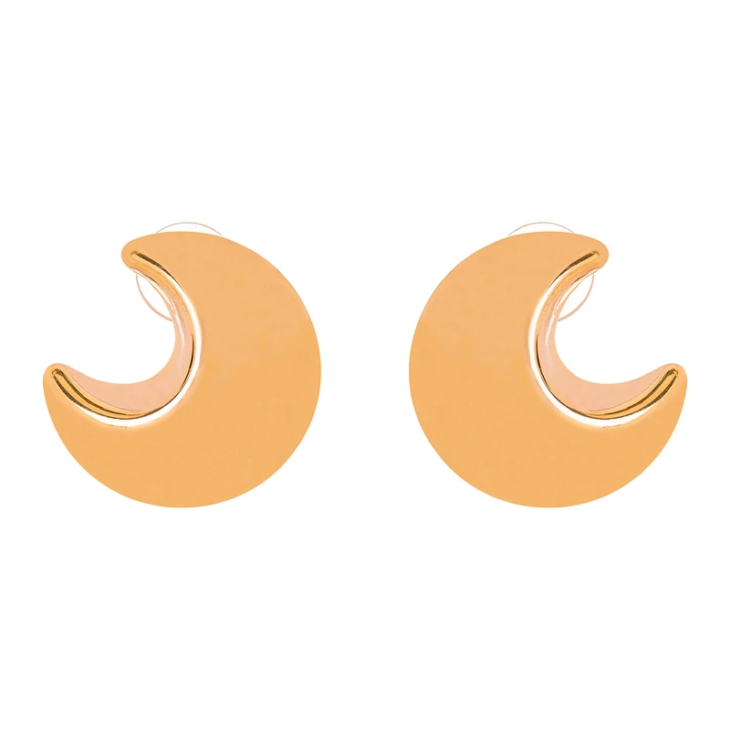 گوشواره زنانه مدل برجسته هلال ماه کد MRYS-1109