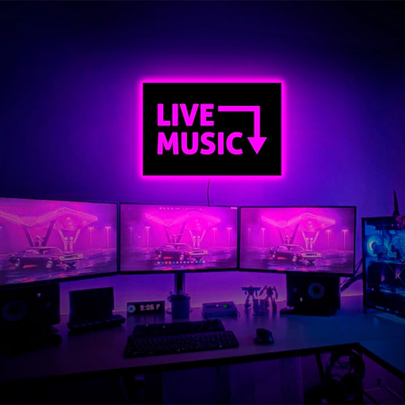 چراغ دیواری طرح Live Music ریموت دار