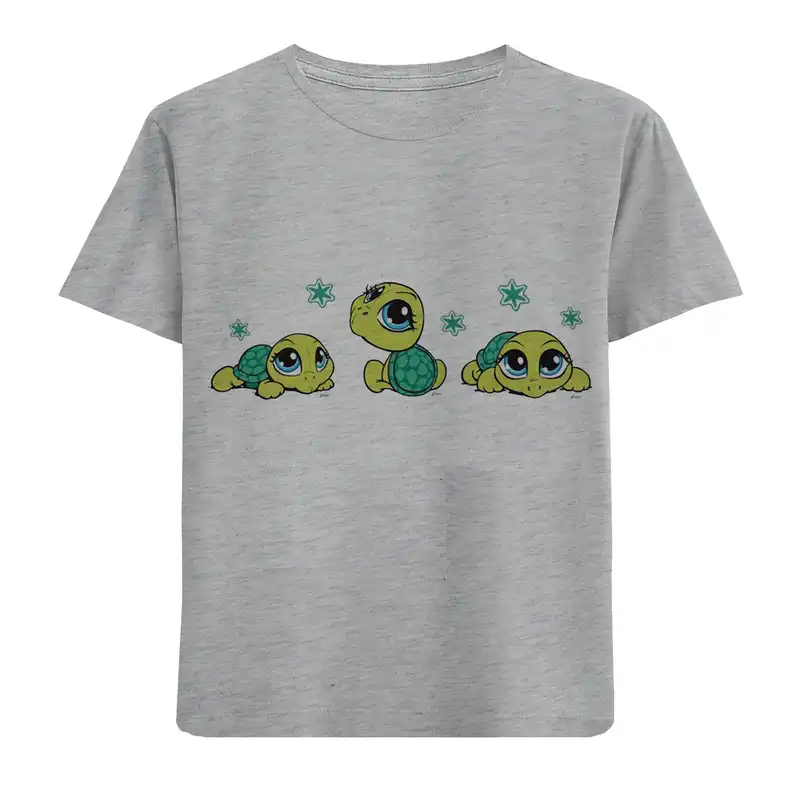 تی شرت آستین کوتاه بچگانه مدل بچه لاک پشت ها D208