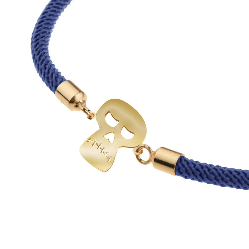 دستبند طلا 18 عیار زنانه مدوپد مدل جمجمه کد D13-10304