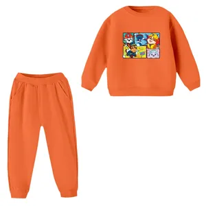 ست سویشرت و شلوار مدل سگ های نگهبان رنگ نارنجی