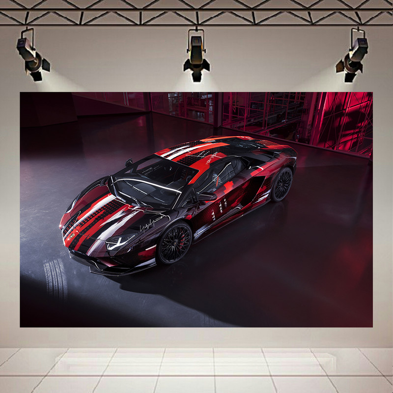 پوستر طرح ماشین مدل Lamborghini Aventador S کد AR23020