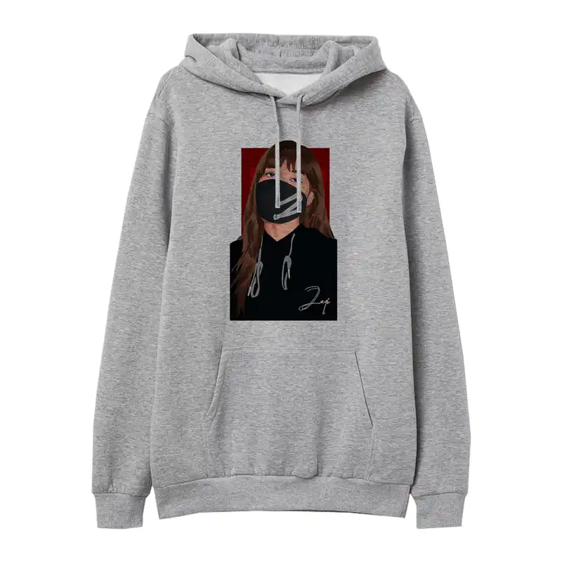 هودی زنانه مدل لانگ بلک پینک کد L395 T