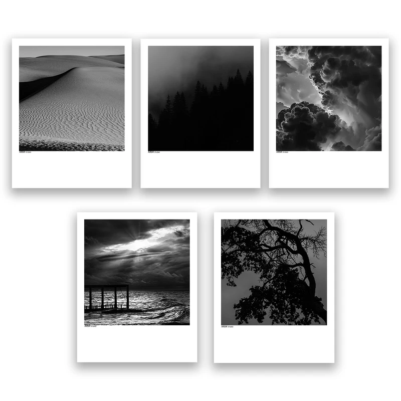 آویز تزیینی عرش مدل فانتزی منظره طبیعت کد Asa1064 مجموعه پنج عددی