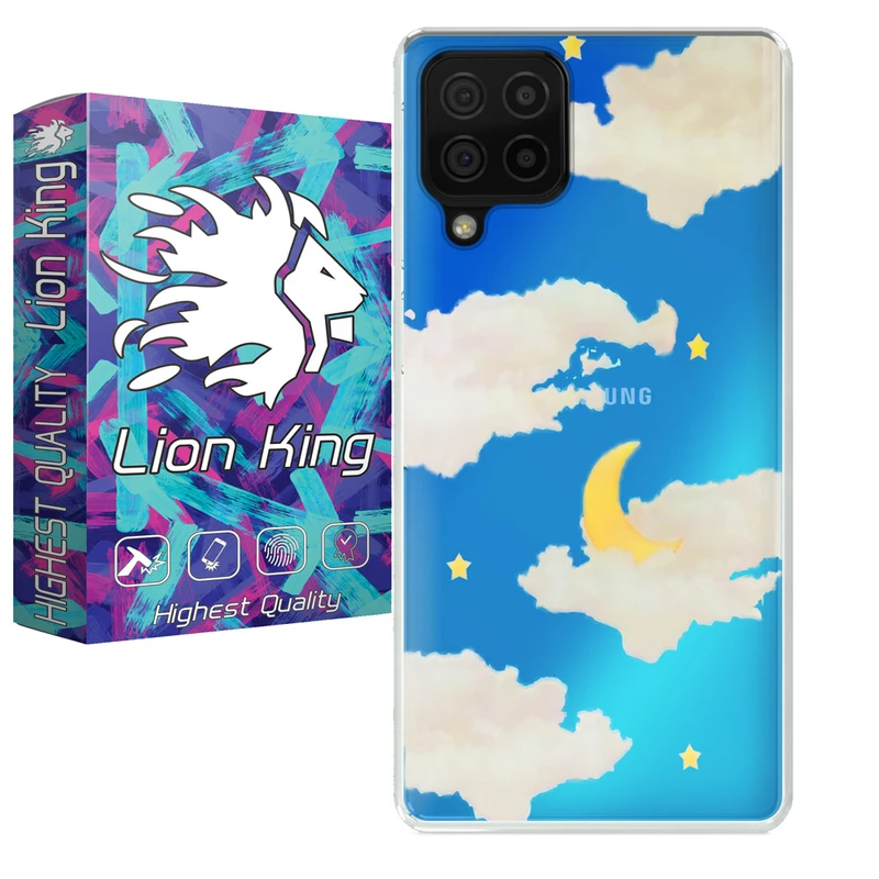   کاور لاین کینگ مدل هولوگرامی ابر وماه مناسب برای گوشی موبایل سامسونگ Galaxy A12