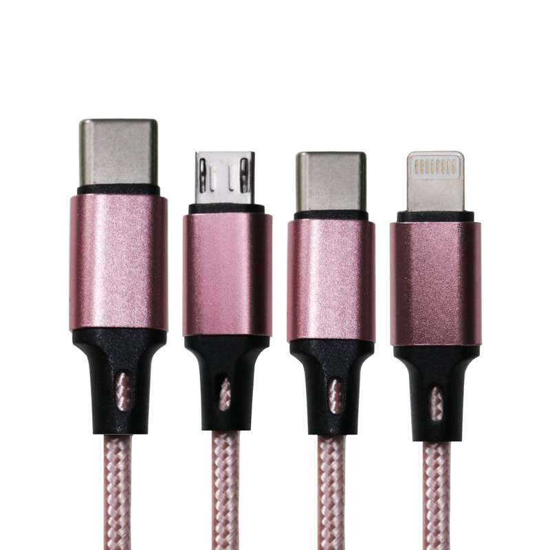 کابل تبدیل USB-C
 به USB-C
/MicroUSB/لایتنینگ مدل VGD05001 طول 1.2 متر