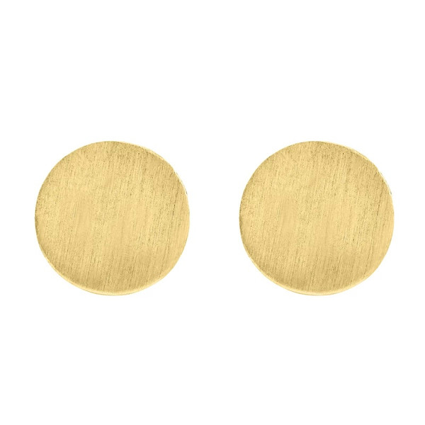 گوشواره طلا 18 عیار دخترانه وی وی گلد گالری مدل دایره vg6004