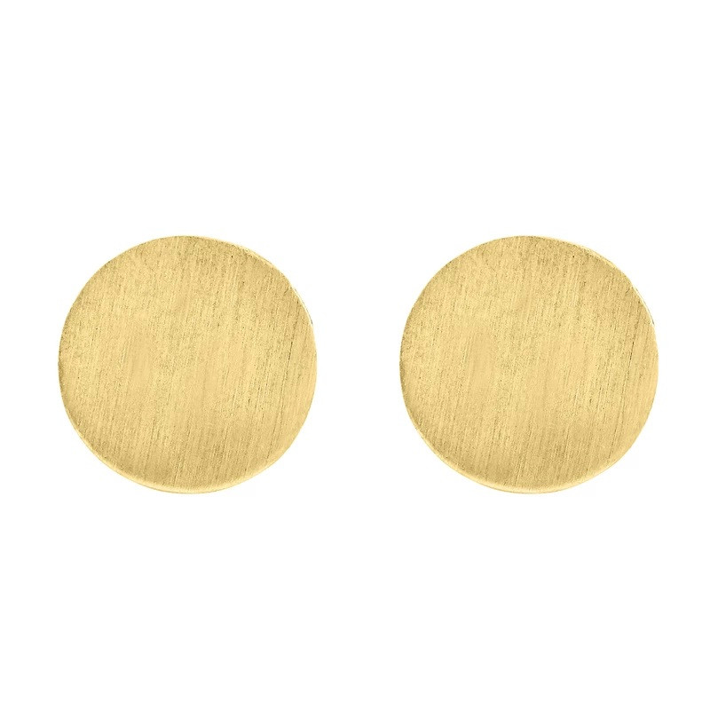 گوشواره طلا 18 عیار دخترانه وی وی گلد گالری مدل دایره vg6004