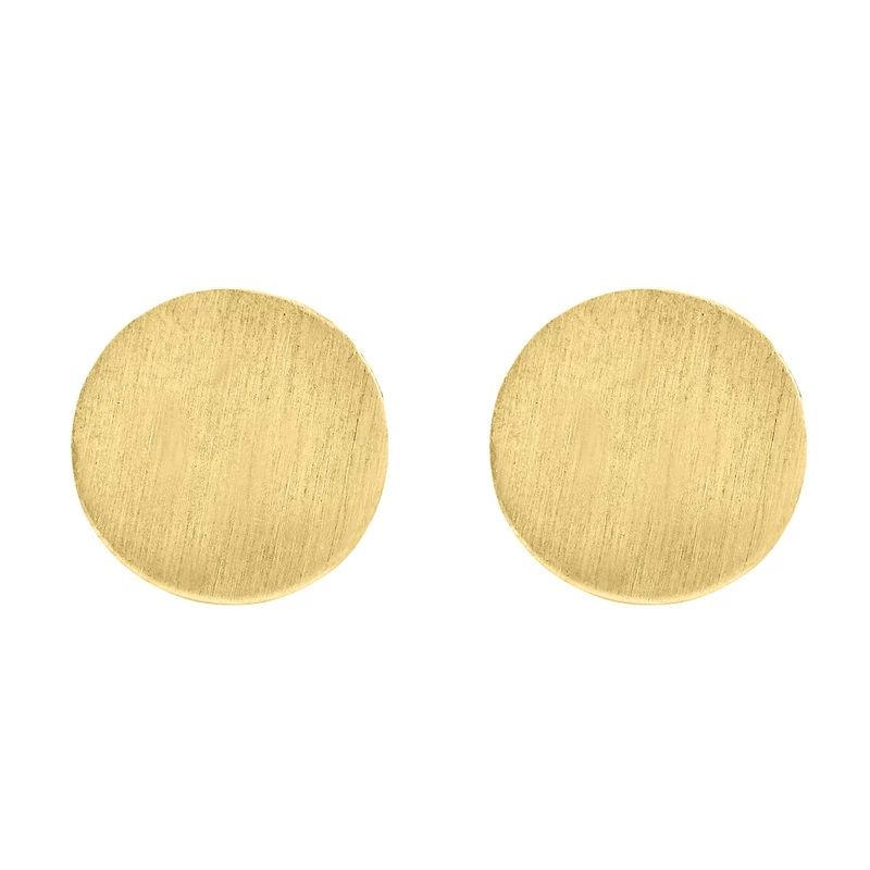 گوشواره طلا 18 عیار دخترانه وی وی گلد گالری مدل دایره vg6004 -  - 1