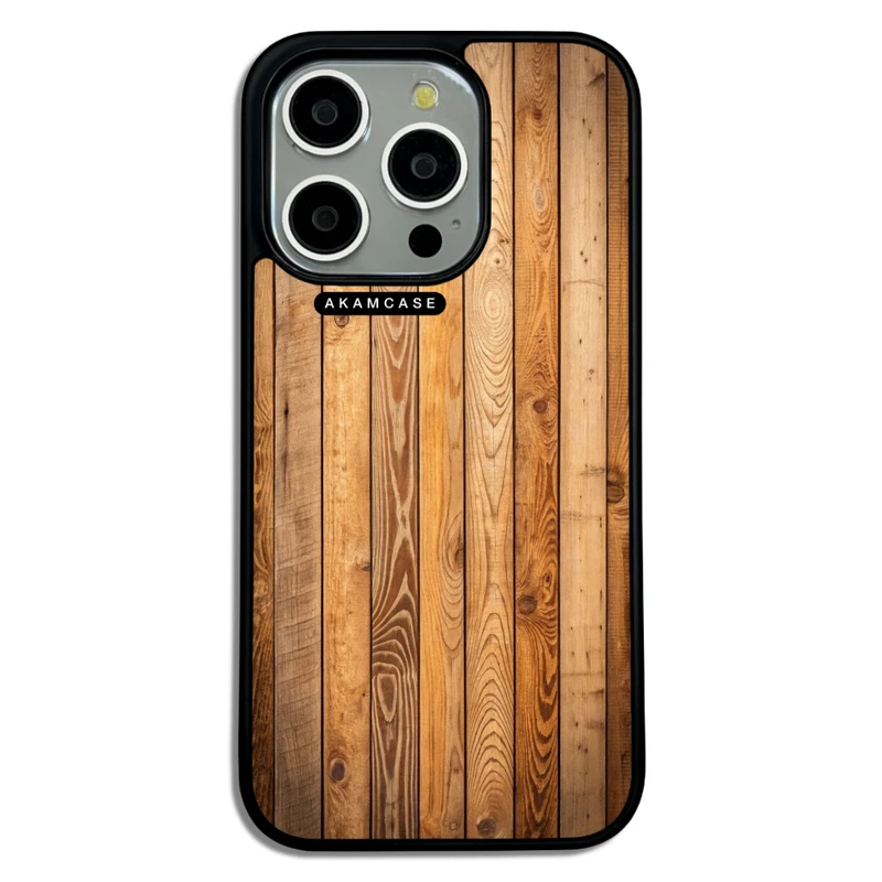 کاور آکام مدل AMC-WA15PRO-WOOD-21 مناسب برای گوشی موبایل اپل iPhone 15 Pro