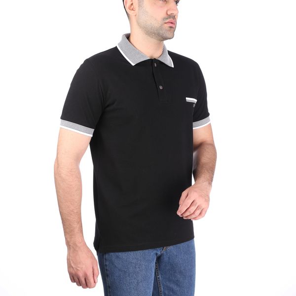 پولوشرت آستین کوتاه مردانه باینت مدل 226173009905 رنگ مشکی