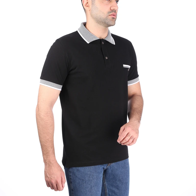پولوشرت آستین کوتاه مردانه باینت مدل 226173009905 رنگ مشکی