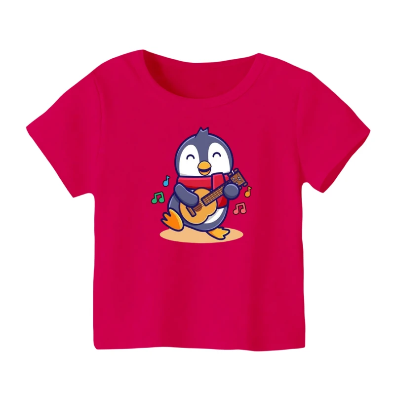 تی شرت آستین کوتاه بچگانه مدل پنگوئن کد ۱