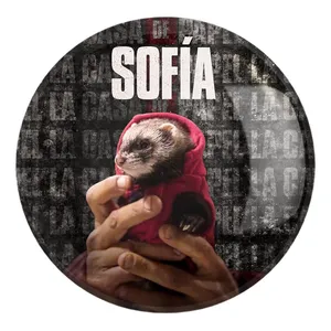 پیکسل خندالو طرح سوفیا سریال Money Heist کد 3231 مدل بزرگ
