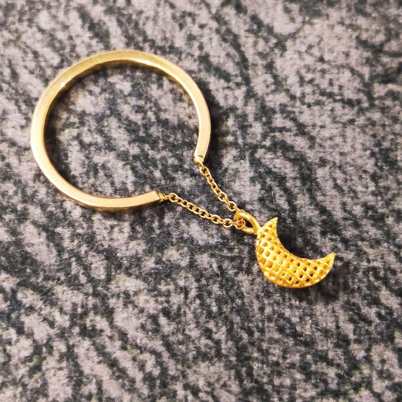  انگشتر طلا 18 عیار زنانه قیراط طرح ماه کد GH1595