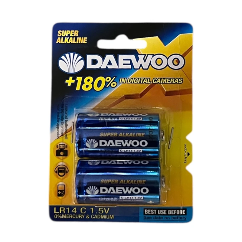 باتری متوسط C دوو +ER مدل آلکالاین  بسته 2 عددی