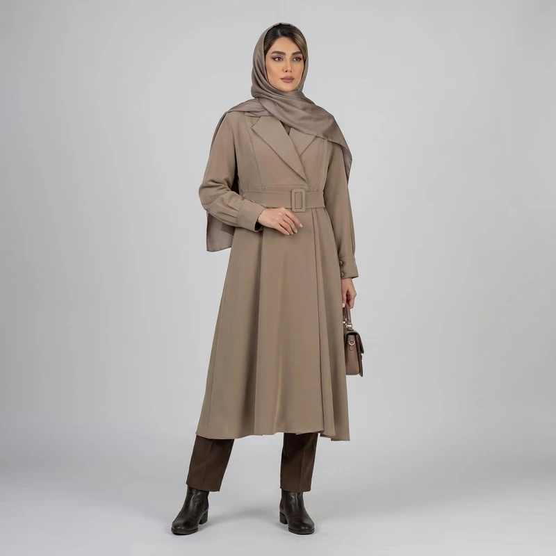 مانتو زیر زانو زنانه السانا مدل ماردین کد 2483