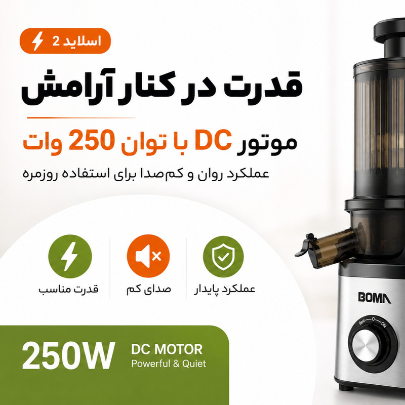 عصاره‌گیر 250 وات بوما مدل BM-990