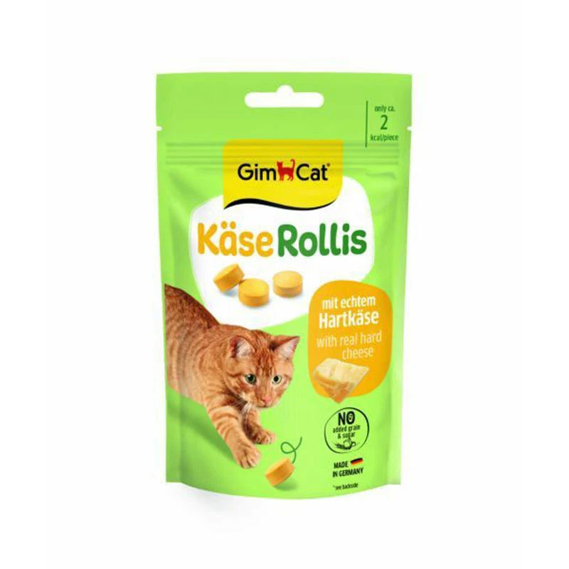 تشویقی گربه جیم کت مدل Cheese Rollis با طعم پنیر ایتالیایی وزن 40 گرم