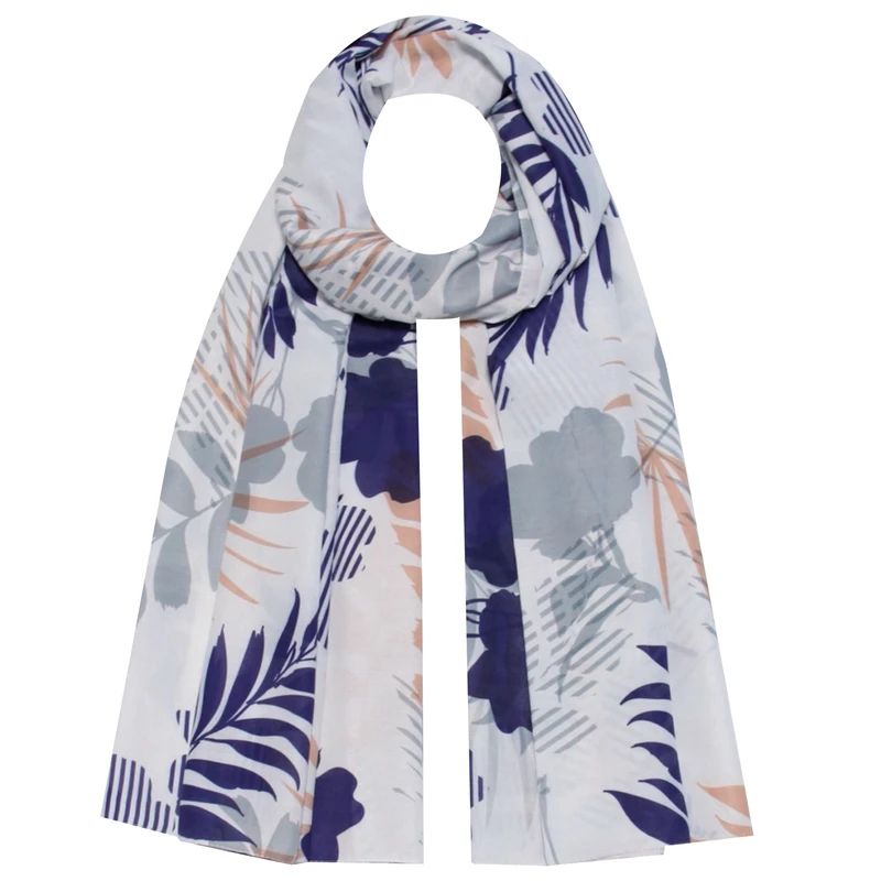 شال زنانه آنالیا مدل نخ خنک طرح هاوایی کد 10115