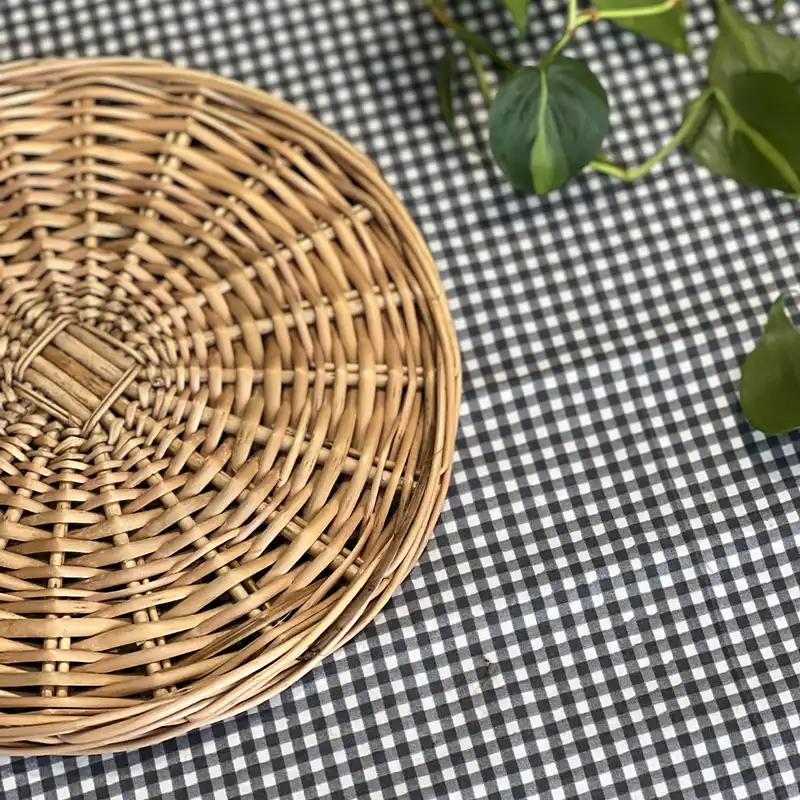 سینی حصیری مدل مروار طرح گرد کد 25