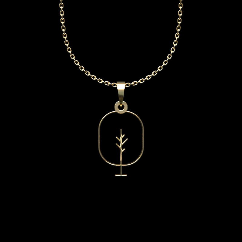 گردنبند طلا 18 عیار زنانه مدوپد مدل درخت کد L2-1-1015