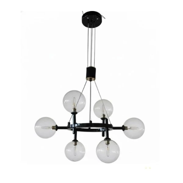 لوستر 6 شعله مدل بلک آیس