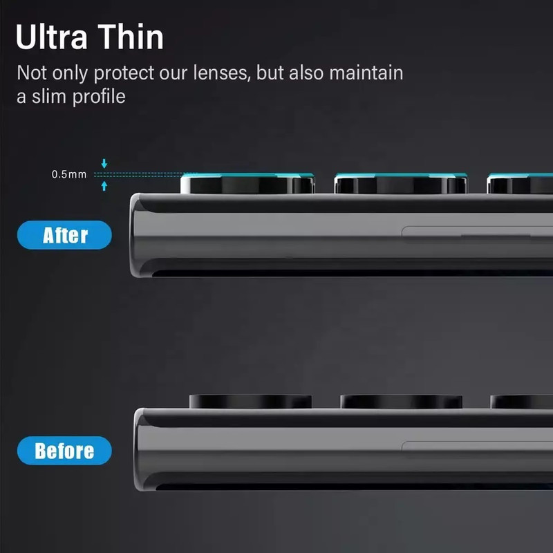 محافظ لنز دوربین راینو مدل LNZ-3D-HD مناسب برای گوشی موبایل سامسونگ Galaxy S23 Ultra