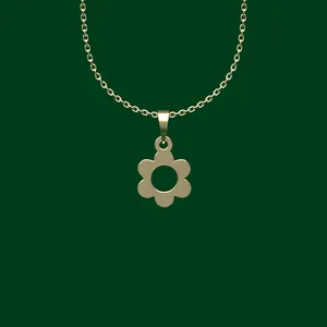 گردنبند طلا 18 عیار زنانه مدوپد مدل گل کد FF2-1-1025