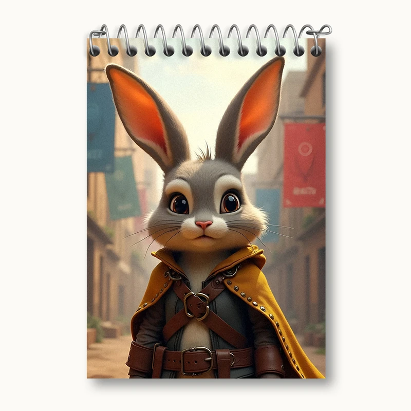 دفتر یادداشت 50 برگ خندالو طرح خرگوش بامزه کد N3428