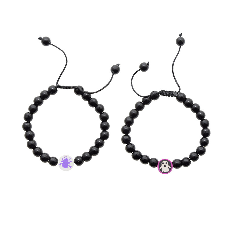 دستبند دخترانه دلنار گالری مدل هالوین 1 بسته دو عددی دستبند دخترانه دلنار گالری مدل هالوین 1 بسته دو عددی