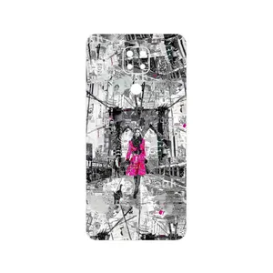 MAHOOT Collage of Catwalk Bridge Cover Sticker for Xiaomi Redmi Note 9
