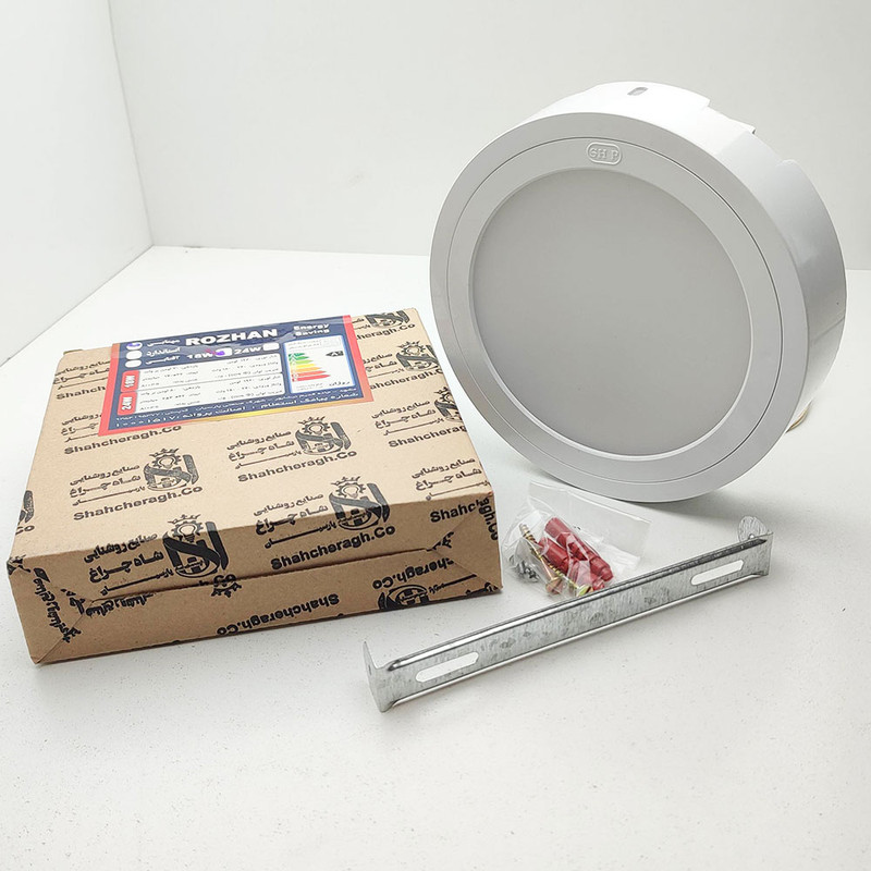 پنل ال ای دی 18 وات شاهچراغ مدل روژان طرح روکار گرد