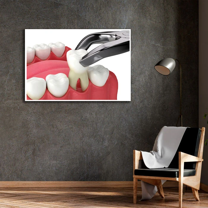 تابلو بکلیت طرح دندانپزشکی مدل W-D2293 فریم سفید