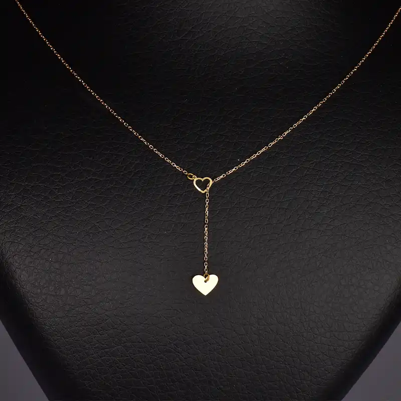 گردنبند طلا 18 عیار زنانه کرابو طرح قلب مدل Kr7005